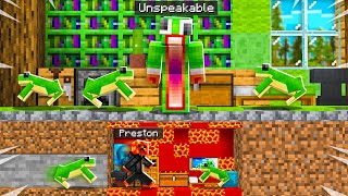 I Built a Secret TINY House Under Unspeakable  Minecraft [upl. by Ardyce]