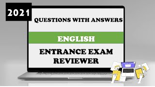 Entrance Exam Reviewer 2021  Common Questions with Answers in English [upl. by Alvita]