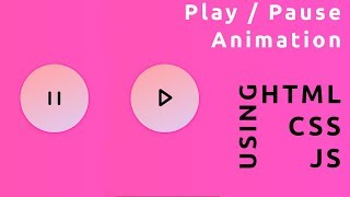 How To Make A Play  Pause Button Using HTML CSS and JS [upl. by Anecusa]
