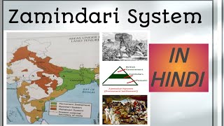 Zamindari System  Land Revenue System In British India  HINDI [upl. by Yttap]