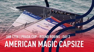 American Magic Capsize In Full  As It Happened Live [upl. by Akcinehs804]