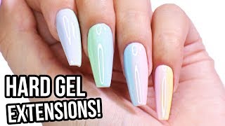 Hard Gel Nail Extensions Step by Step HowTo Tutorial [upl. by Maillw]