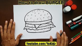 How to draw BURGER [upl. by Semyaj]