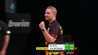 NINEDARTER Dimitri Van Den Bergh vs Stephen Bunting  2018 Grand Slam [upl. by Joane759]