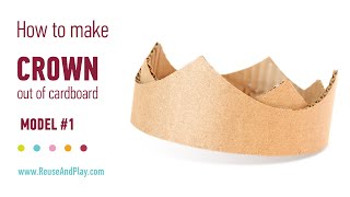 DIY Crown with cardboard Model 1 [upl. by Johm]