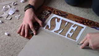 HOW TO MAKE A SIMPLE LETTER STENCIL [upl. by Nanis321]