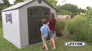 Lifetime 8W x 10D Plastic Storage Shed Model 60202 [upl. by Missak]