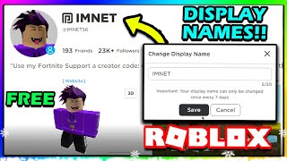 NEW DISPLAY NAMES ROBLOX UPDATE  HOW TO CHANGE YOUR DISPLAY NAME IN ROBLOX 2021 FREE [upl. by Yehudi674]