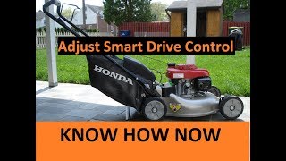 How to Adjust Honda Mower Smart Drive Cable [upl. by Kentiga]