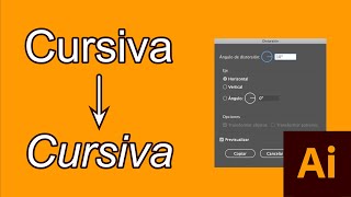 Cómo hacer LETRA CURSIVA en Illustrator 2021 [upl. by Youngran]