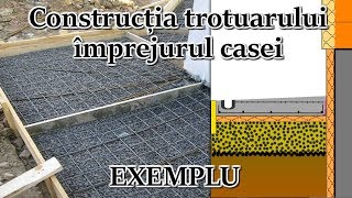 Constructia trotuarului monolit imprejurul casei  exemplu [upl. by Rockwood]