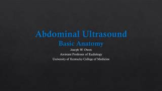 Abdominal US  Basic Anatomy [upl. by Acinemod46]