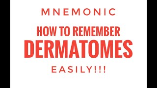 How to remember Dermatomes easily [upl. by Ynnej]