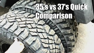 35s vs 37s Comparison Jeep Wrangler [upl. by Richard]