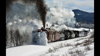 Cumbres and Toltec Rotary steam powered snowplow gets to work 2020 Part 1 [upl. by Jarvey]