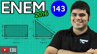 ENEM 2016 Matemática 08  Área e Equação Quadrática com dica matadora [upl. by Letnuahc60]