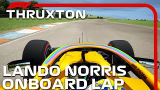 F1 2020 Thruxton Circuit  Lando Norris Onboard  Assetto Corsa [upl. by Alleuqram]