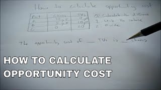 How to calculate opportunity costs [upl. by Arykahs]