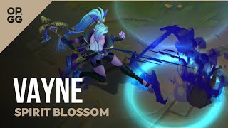 League of Legends Spirit Blossom Vayne OPGG Skin Review [upl. by Beverly]