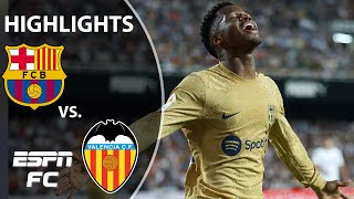 Valencia vs Barcelona  LaLiga Highlights  ESPN FC [upl. by Xer]