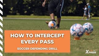 How To Intercept Every Pass  Soccer Defending Drill [upl. by Emelen210]