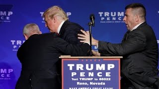 Donald Trump rushed off stage during rally in Nevada [upl. by Essile]