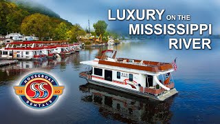 S amp S Houseboat Rentals  Mississippi River Pool 9 Luxury Vacation  Lansing Iowa [upl. by Adnohsak]