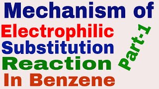 Mechanism of Electrophilic Substitution Reaction In Benzene  Part 1 [upl. by Corrine]