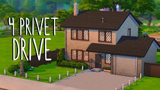 4 Privet Drive 🦉⚡  CC Download  Sims 4 Speed Build [upl. by Annodal433]