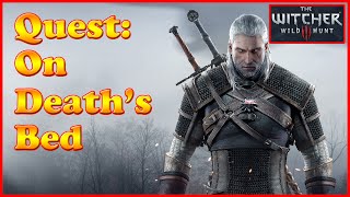 Witcher 3  On Deaths Bed  Drowner Brain Celandine  Quest [upl. by Anaillil]