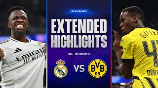 Real Madrid vs Borussia Dortmund Extended Highlights  UCL League Phase MD 3  CBS Sports Golazo [upl. by Eemaj]