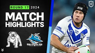 NRL 2024  Bulldogs v Sharks  Match Highlights [upl. by Toille363]