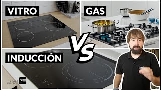 Diferencia entre INDUCCIÓN VITROCERÁMICA Y GAS [upl. by Danelle669]