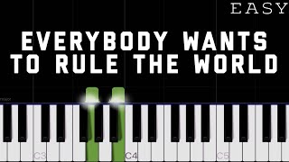 Tears For Fears  Everybody Wants To Rule The World  EASY Piano Tutorial [upl. by Adham]