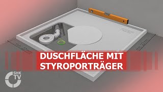 Kaldewei Montage Duschfläche Superplan mit Styroporträger extraflach  SHKTV [upl. by Watters]