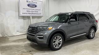 Gray 2022 Ford Explorer XLT 4WD Review  MacPhee Ford [upl. by Thorman]