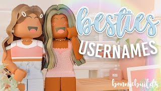 Aesthetic matching usernames for besties untaken  Roblox usernames  Bonnie Builds [upl. by Helbonnah937]