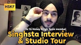 Singhsta Interview amp Studio Tour Vlog Honey Singh Ka Fan [upl. by Akehs]