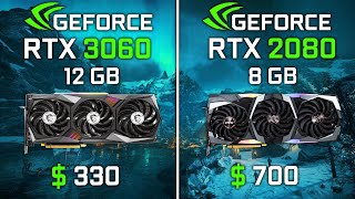 NVIDIA RTX 3060 vs RTX 2080  Test in 6 Games [upl. by Ahsuat731]