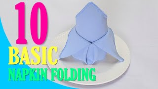 10 Simple Napkin Folding [upl. by Braunstein]