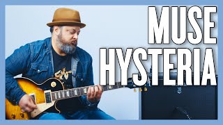 Muse Hysteria Guitar Lesson  Tutorial [upl. by Eelnayr165]