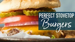 Stovetop Burgers  How to Cook Burgers on the Stove [upl. by Atiuqahc]