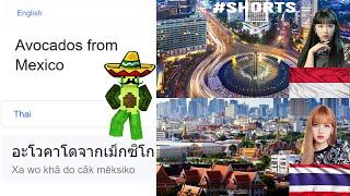 Minecraft Avocados from Mexico in Bahasa Indonesia amp Thai Shorts [upl. by Frisse72]