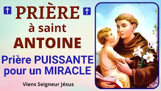 Prière à SAINT ANTOINE 🙏Prière PUISSANTE pour un MIRACLE 🙏 Prière catholique chrétienne [upl. by Peace]