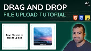 Simple Drag and Drop File Upload Tutorial  HTML CSS amp JavaScript [upl. by Saks237]