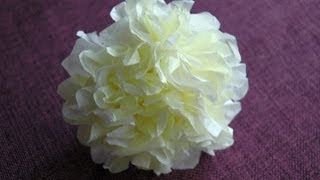 Jak zrobić kwiatek z bibuły Tissue flowers DIY [upl. by Berman370]