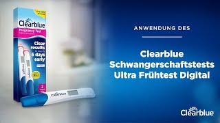 Anwendungsvideo Clearblue Schwangerschaftstest Ultra Frühtest Digital für Deutschland [upl. by Einaej902]