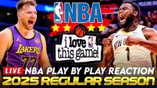 🔴LAKERS vs PELICANS │ 2025 NBA Basketball Game PlayByPlay Reaction amp Scoreboard [upl. by Arlo966]