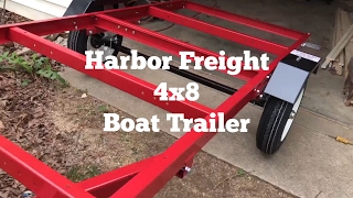 Harbor Freight 4 x 8 Trailer  Boat Trailer [upl. by Kohler]