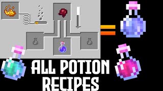 Minecraft All Potions Brewing Recipe For Beginners [upl. by Eenattirb991]